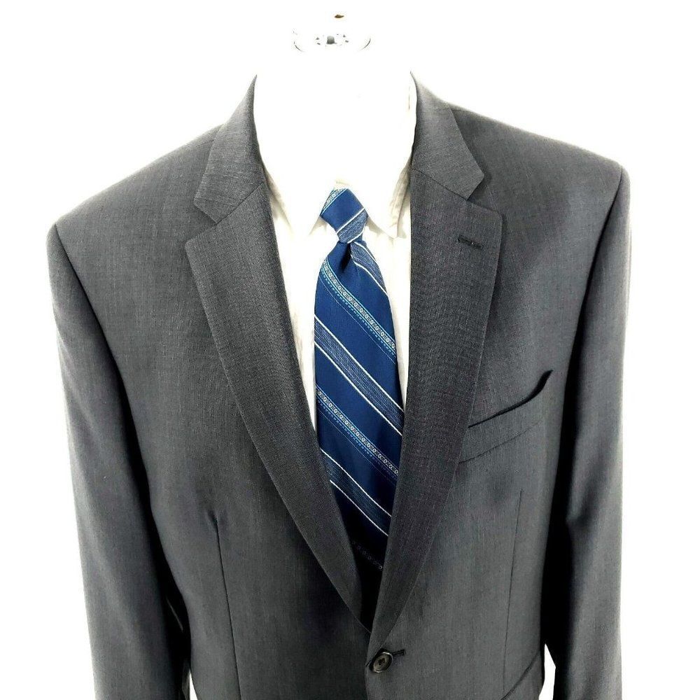 Ralph Lauren Wool 2 Button Blazer 42R Gray Black Check Tagged 44R See Descriptio